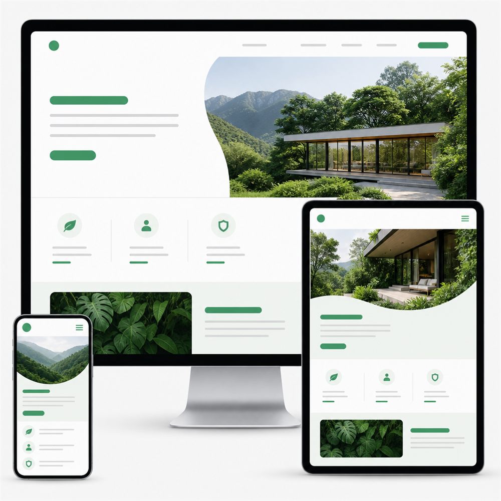 Responsives Webdesign auf verschiedenen Geräten